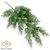 Mű zöld boróka ág 65 cm - sötétzöld szemből