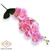 Mű orchidea levéllel gumis 2 ág 47 cm - pink szemből