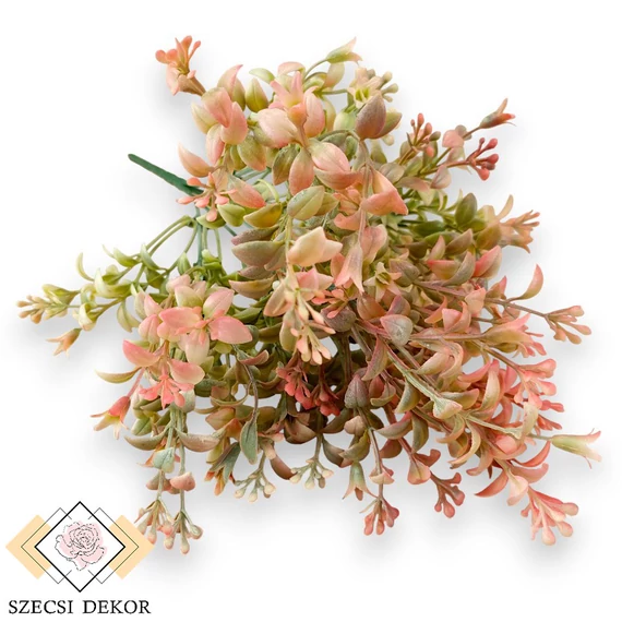 Mű zöld kakukk homokhúr csokor 5 szál 35 cm - rózsaszín szemből