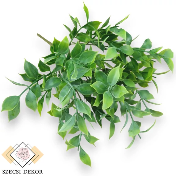 Mű zöld ruscus csokor 5 szál 33 cm - hamvas szemből