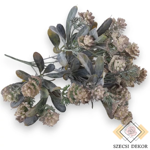 Mű zöld iszapgyopár csokor 5 szál 34 cm - barna szemből