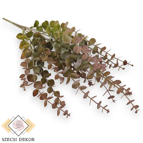 Mű zöld euphorbia cotinifolia csokor közepes 5 szál 42 cm - barna szemből