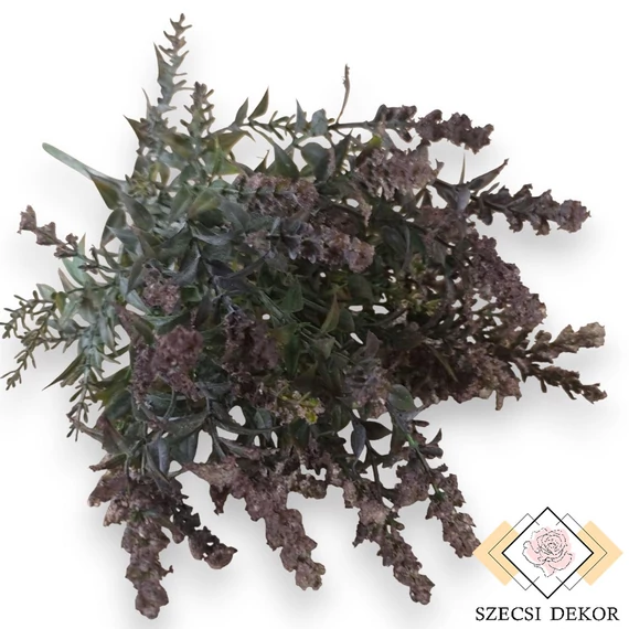 Mű zöld hegyeslevelű libatop csokor 7 szál 36 cm - szürke szemből