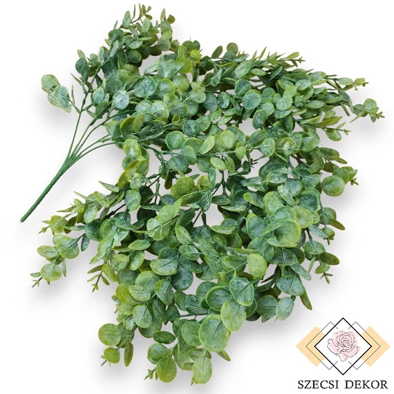 Mű zöld peperomia rotundifolia csokor futó 5 szál 76 cm - hamvas szemből