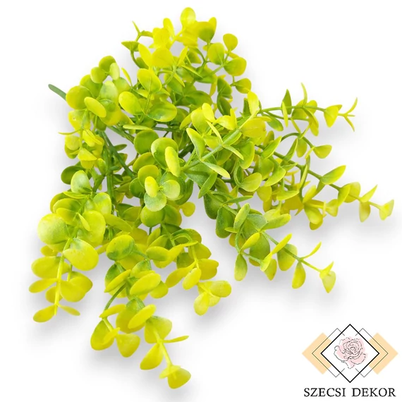 Mű zöld elefántcserje bokor 7 szál 36 cm - sárga szemből