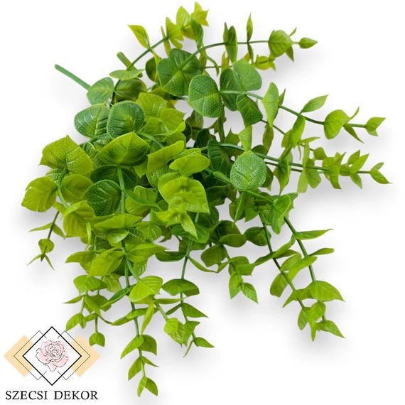 Mű zöld ráncos törpebors csokor 5 szál 38 cm - zöld szemből