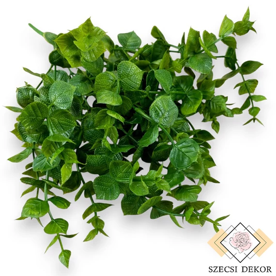 Mű zöld ráncos törpebors csokor 5 szál 38 cm - sötétzöld szemből