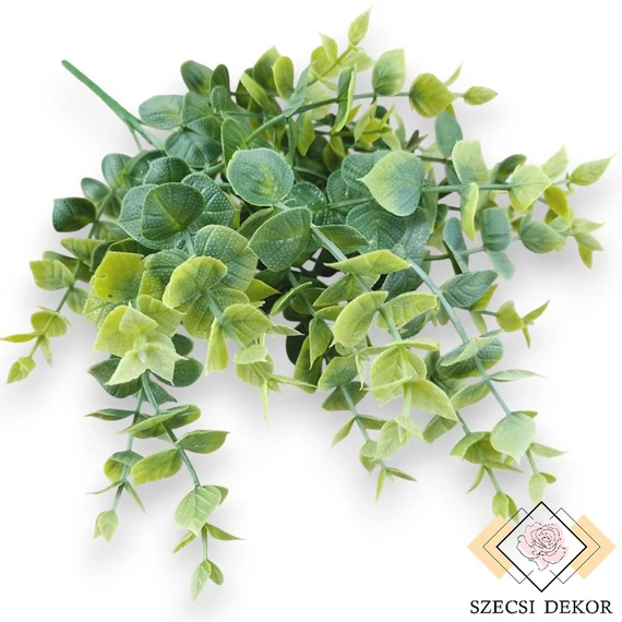 Mű zöld ráncos törpebors csokor 5 szál 38 cm - hamvas szemből