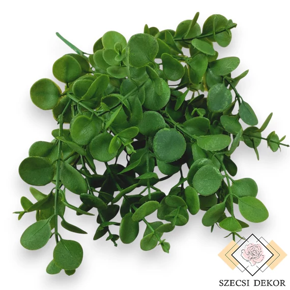 Mű zöld crassula multicava csokor 5 szál 38 cm - sötétzöld szemből