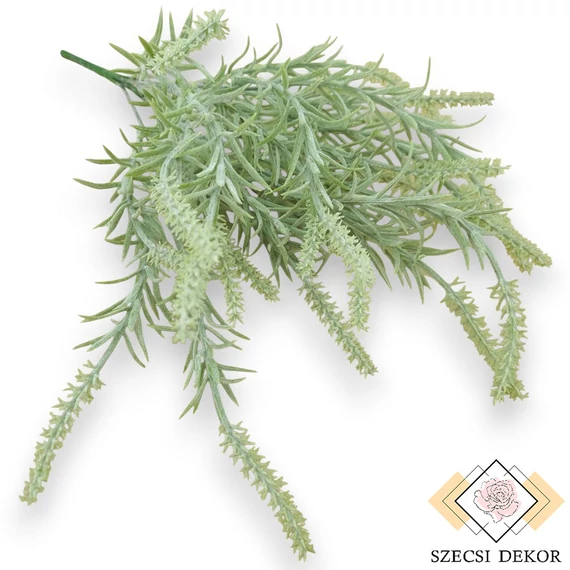 Mű zöld gyopáros üröm csokor 6 szál 44 cm - hamvas szemből