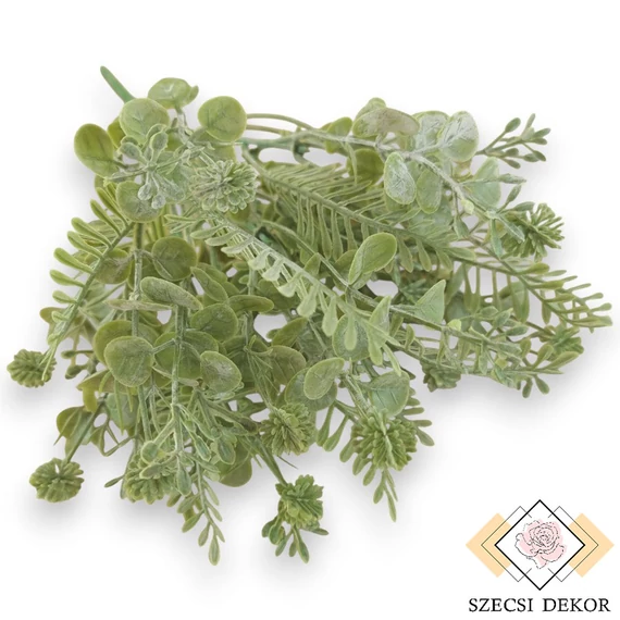 Mű zöld astragalus hamosus vegyes csokor 5 szál 34 cm - zöld szemből