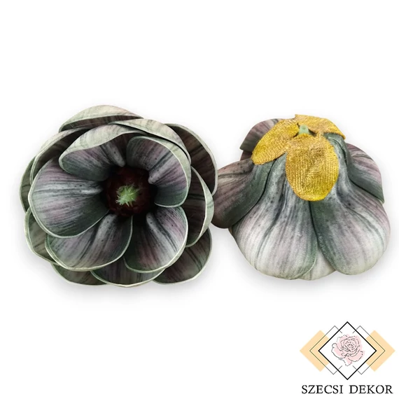 Mű magnólia csomag nyíló polifoam 8 cm 6 db - zöld szemből