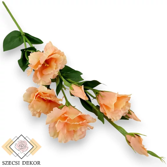 Mű liziantusz szál nagy selyem 83 cm - barack szemből