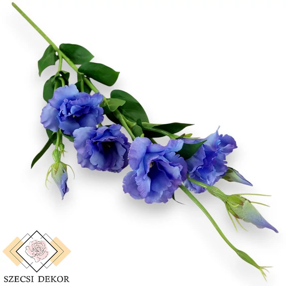 Mű liziantusz szál nagy selyem 83 cm - indigó szemből