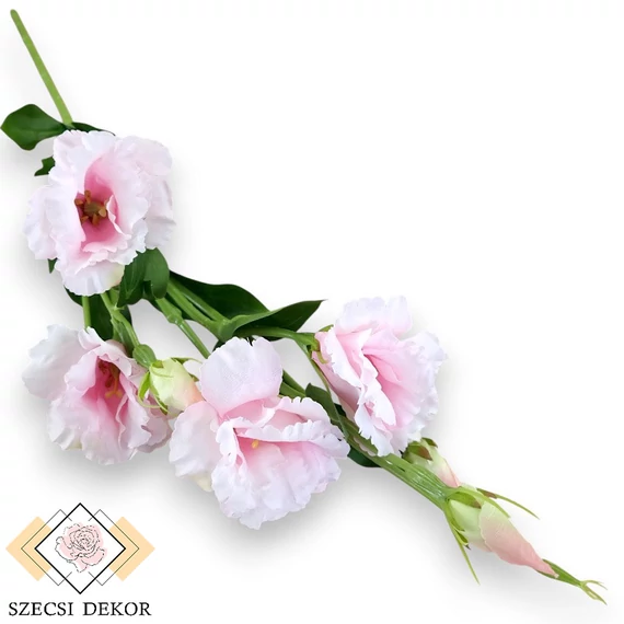 Mű liziantusz szál nagy selyem 83 cm - babarózsaszín szemből