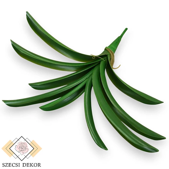 Mű cymbidium levél gumi 42 cm - sötétzöld szemből