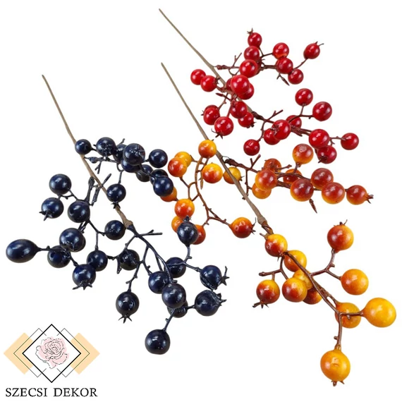 Mű madárbirs ág kicsi hungarocell 34 cm szemből