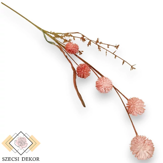 Mű zöld bíbor kasvirág szál 71 cm - piros szemből