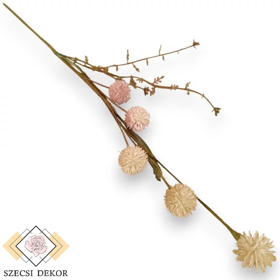 Mű zöld bíbor kasvirág szál 71 cm - rózsaszín szemből