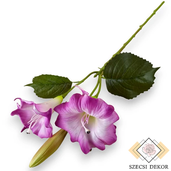 Mű maszlag szál 2 fejes gumi 68 cm - bíbor szemből