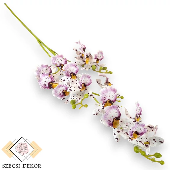 Mű zygopetalum szál bevonatos 80 cm - erikaviola szemből