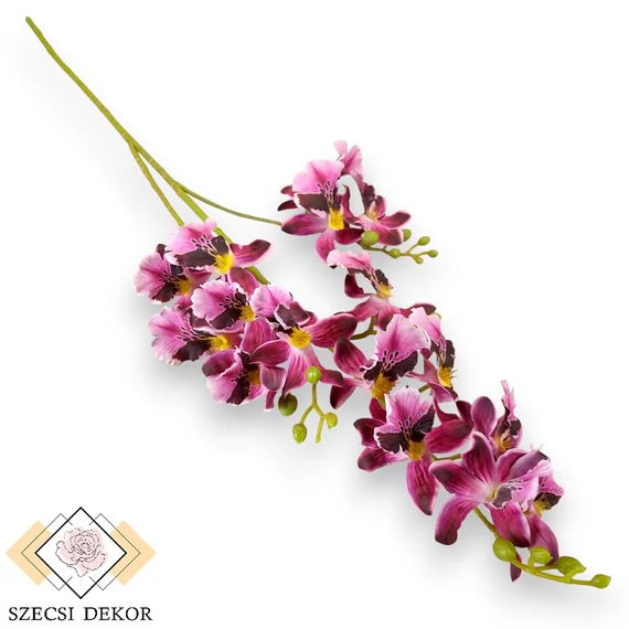 Mű zygopetalum szál bevonatos 80 cm - pink szemből