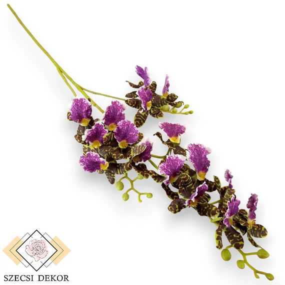 Mű zygopetalum szál bevonatos 80 cm - zöld szemből