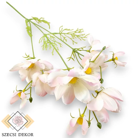 Mű kerti pillangóvirág szál kicsi selyem 60 cm - babarózsaszín szemből