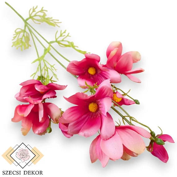 Mű kerti pillangóvirág szál kicsi selyem 60 cm - pink szemből