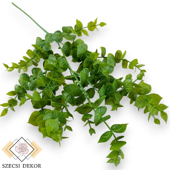 Mű zöld ráncos törpebors szál 69 cm - zöld szemből