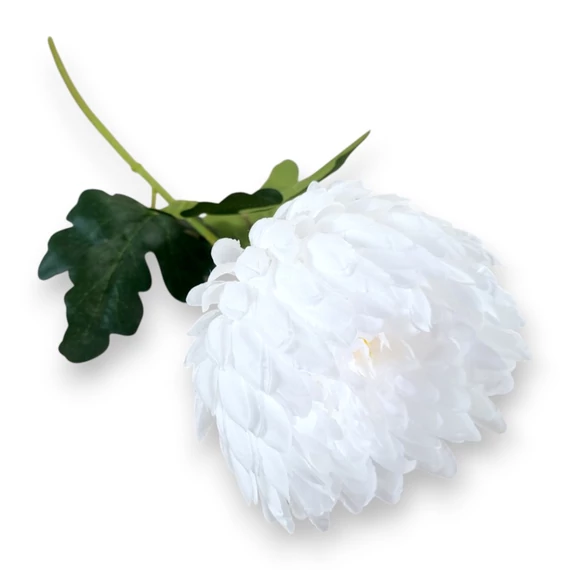 Mű kerti őszirózsa szál selyem 69 cm - fehér ferde