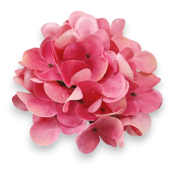 Mű hortenzia fej bevonatos 14 cm - pink szemből
