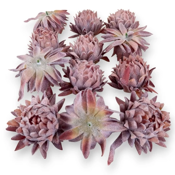 Mű protea csomag 12 db flokkolt 9 cm - mályva mind