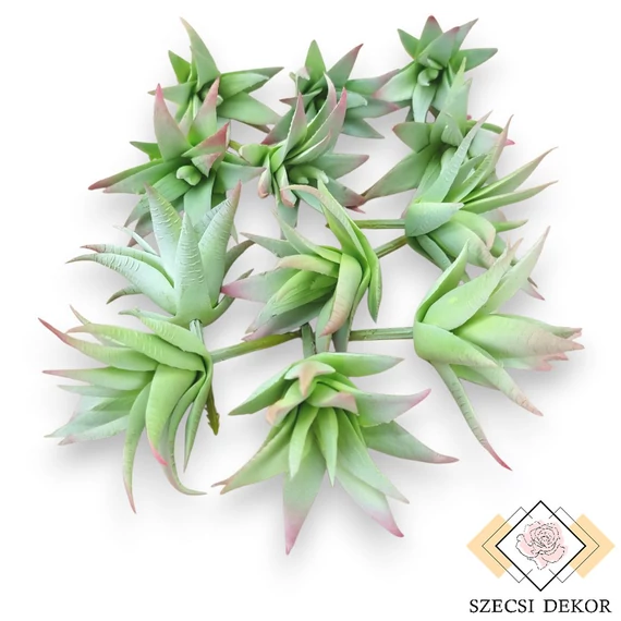Mű mini aloe vera csomag gumi 12 db 10 cm - világoszöld mind