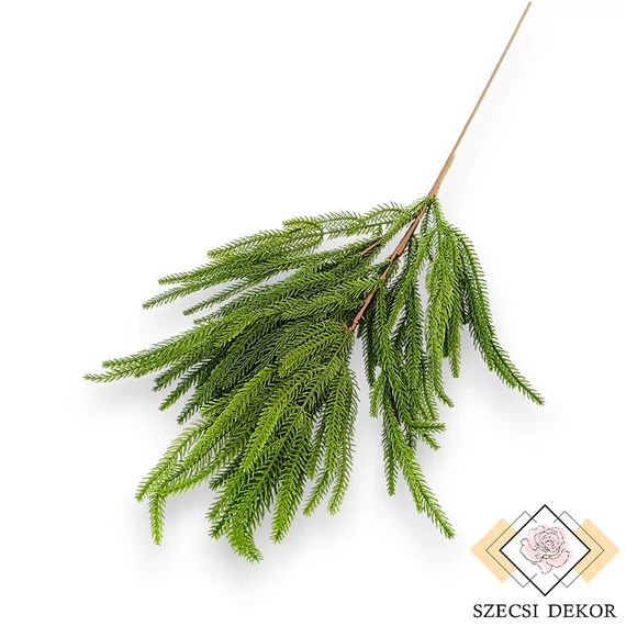 Mű oszlopos araukária ág gumi 85 cm - zöld szemből