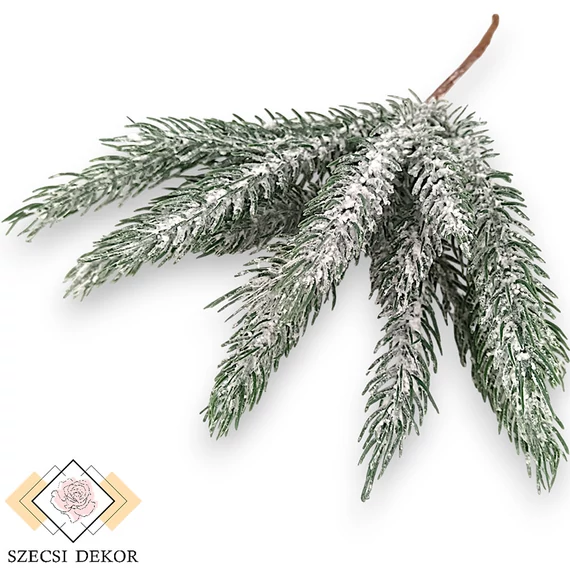 Mű zöld virginai boróka bokor pikk 24 cm - havas szemből