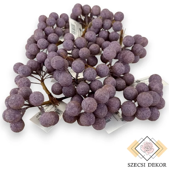 Mű bogyós csomag jeges 12 db 10 cm - lila mind