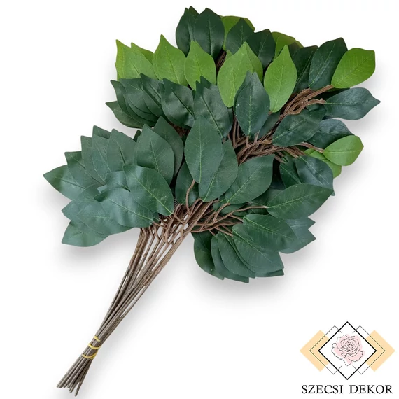 Mű kislevelű fikusz köteg 12 szál selyem 54 cm - sötétzöld összes
