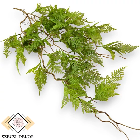Mű onychium páfrány gumis futó 77 cm - zöld szemből
