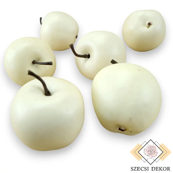 Mű alma csomag közepes 6 db hungarocell 6 cm - krémfehér mind