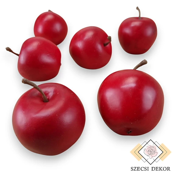 Mű alma csomag közepes 6 db hungarocell 6 cm - piros mind