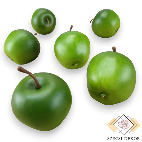 Mű alma csomag közepes 6 db hungarocell 6 cm - zöld mind