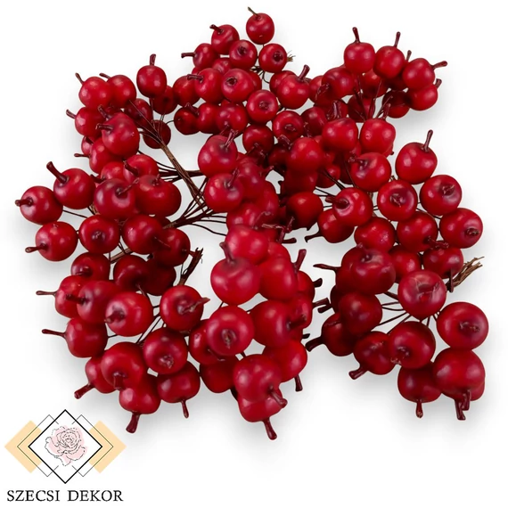 Mű alma csomag 12 db 8 cm - meggypiros mind