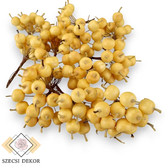 Mű alma csomag 12 db 8 cm - sárga mind