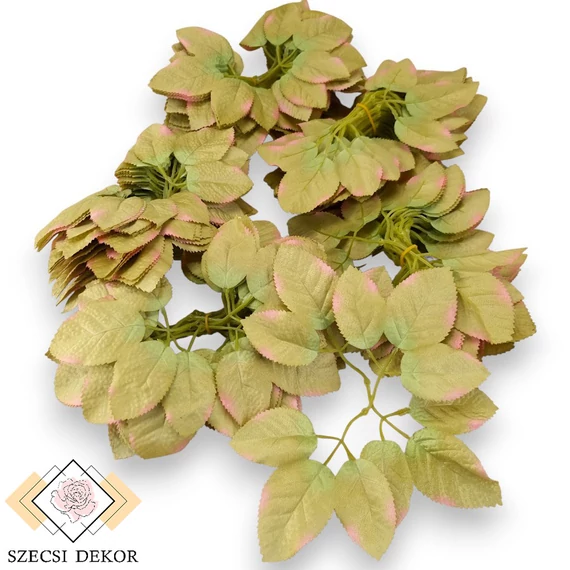 Mű rózsalevél csomag selyem 120 db - olajzöld összes