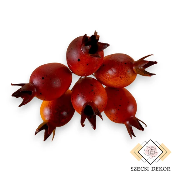 Mű vadalma pikk kicsi 6 db 13 cm - sötétnarancs szemből