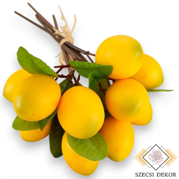 Mű citrom köteg 5 szál 35 cm - sárga szemből