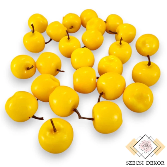 Mű alma csomag kicsi 25 db hungarocell 3 cm - sárga összes