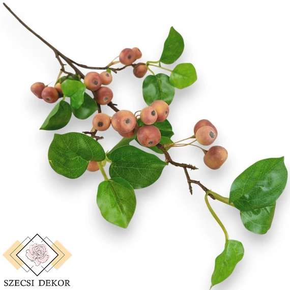 Mű közönséges vadkörte ág 73 cm - piros szemből