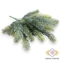 Mű zöld lucfenyő csokor 5 szál 38 cm - hamvas szemből